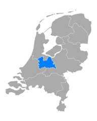 Karte von Utrecht in Niederlande