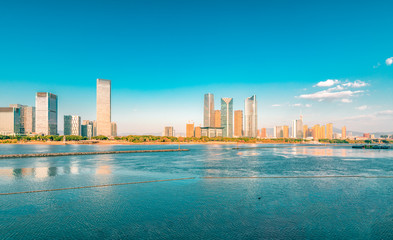 Central Business District, North Bank of Minjiang River, Fuzhou City, Fujian Province, China