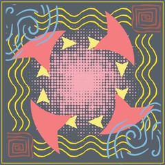 Abstract scarf pattern design for hijab and blanket. Hijab scarf with splash brush ink and leaves for Printing Production.