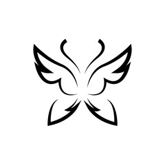 Butterfly Logo template Vector illustration.