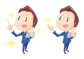 プレゼンテーションをするビジネスマン