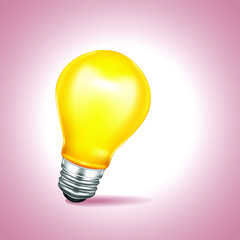 realistic yellow bulb vector design, Illustration of yellow bulb.