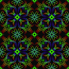 Seamless endless repeating ornament of motley colors