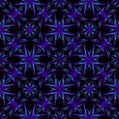 Seamless endless repeating ornament of blue shades	