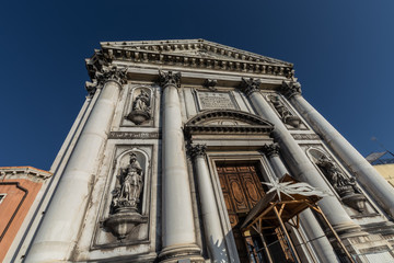 Obraz premium View of Chiesa di Santa Maria del Rosario, Venice Italy