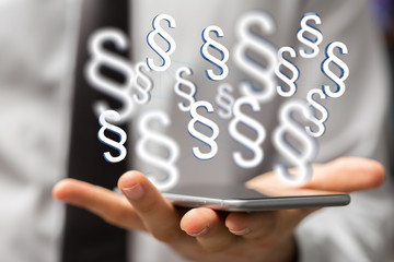 insurance paragraph law sign digital in hand