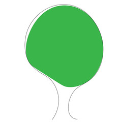 Green tree on white background vector illustration