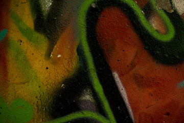 Photo of an old cracked paint wall