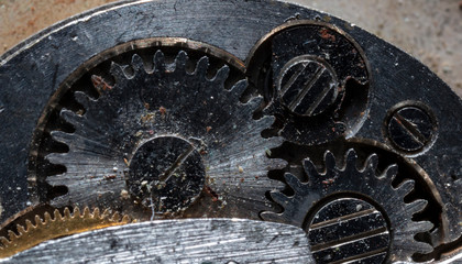 clockwork old mechanical USSR watch, high resolution and detail