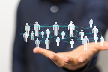 Social Networking illustration team group