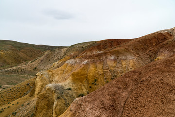 Background image of a mountain landscape. Russia, Siberia, Altai