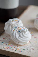 Russian marshmallow on wood table