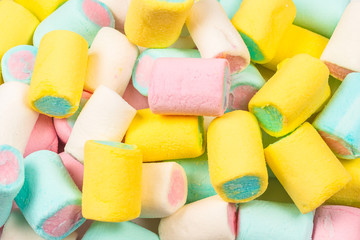 Colorful tasty marshmallow background.