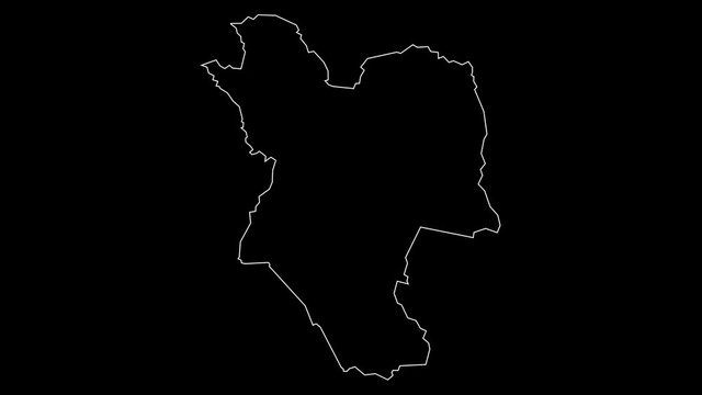 Neath Port Talbot Wales principal area map outline animation