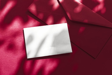 Beauty brand identity as flatlay mockup design, business card and letter for online luxury branding...