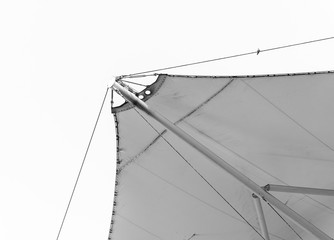 Canvas roof of modern building texture , Black and white style