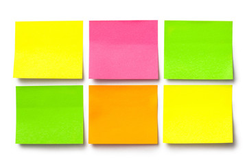 Bright blank stickers, isolated on white