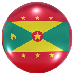 Grenada national flag button