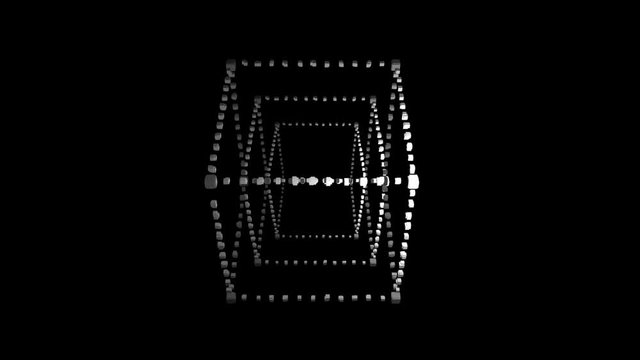 4K 3d Rotating cube seamless;solid geometry frame;Block chain network;mathematics.