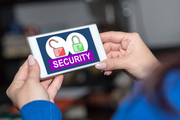 Security concept on a smartphone