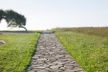 Fototapeta na wymiar Footpath with Horizon, Asturias