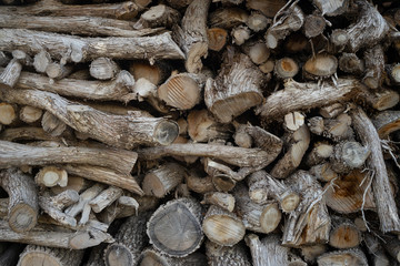Stove firewood set. Logs texture.