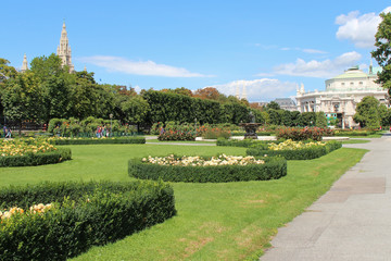 public garden (volksgarten) in vienna (austria) 