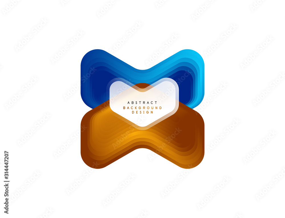 Poster vector arrow geometric banner created with blend color shapes effects. trendy simple button, icon or