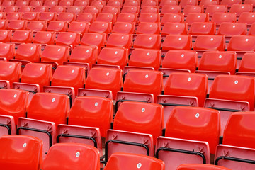 Naklejka premium Stadium Seating, Rows of Empty Seats