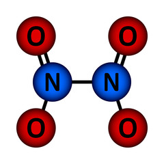 Obraz na płótnie Canvas Dinitrogen tetroxide molecule icon.