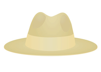Beige hat band. vector illustration
