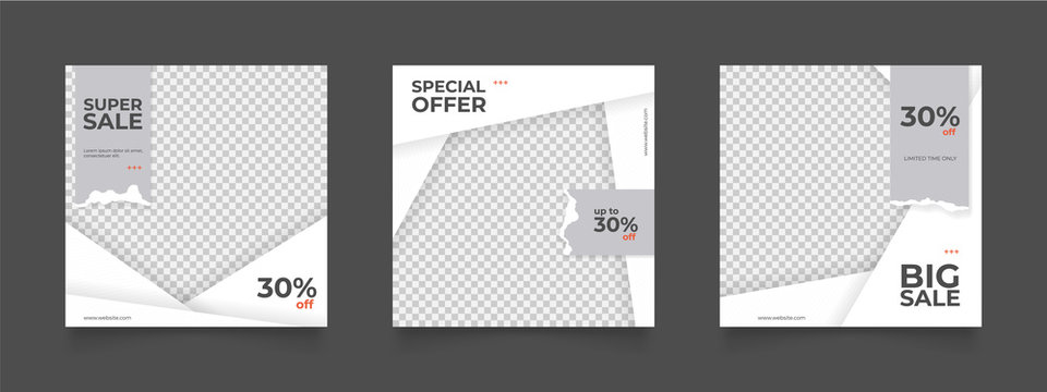 Download Social Media Post Template For Digital Marketing And Sale Promo Fashion Advertising Banner Offer Promotional Mockup Photo Vector Frame Illustration Ripped Torn Paper Buy This Stock Vector And Explore Similar Vectors Yellowimages Mockups