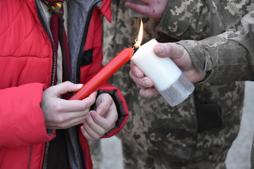 Scouts passed the fire of Bethlehem to the Ukrainian military