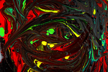Painted abstract background. Different color oil paint.