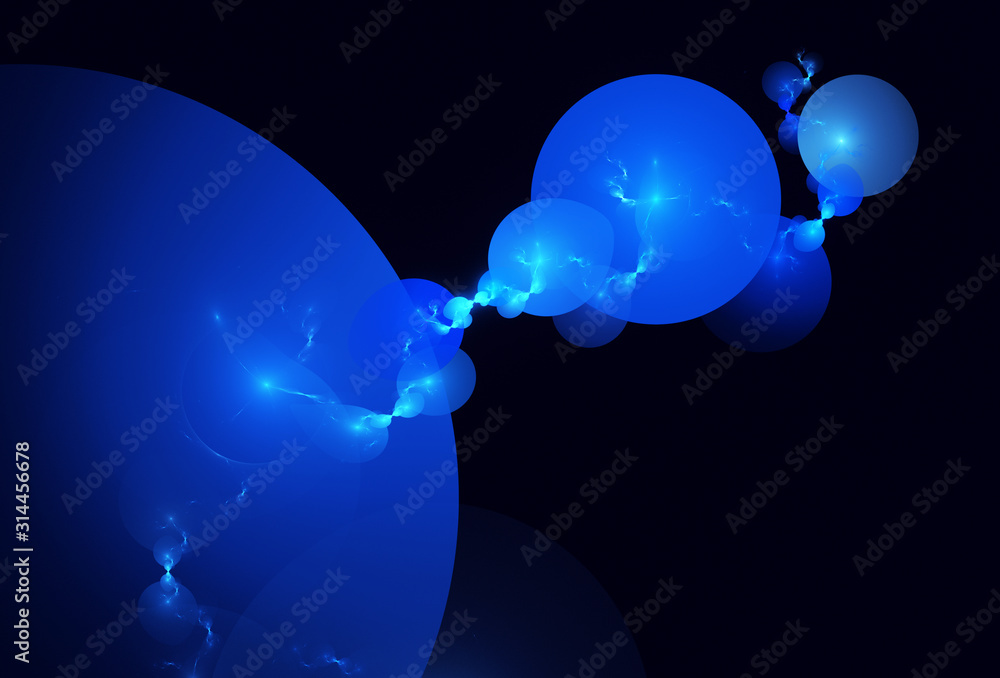 Poster abstract color dynamic background with lighting effect. fractal art