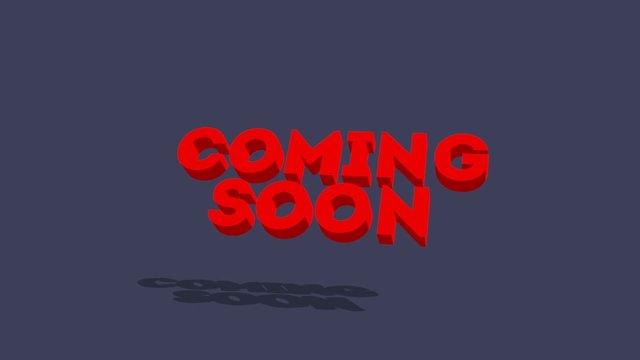 Coming soon text banner intro outro. Coming soon animation title reveal.