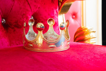 King crown on the vintagechair