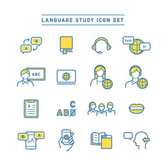 LANGUAGE STUDY ICON SET