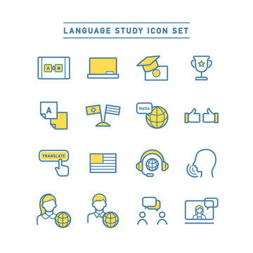 LANGUAGE STUDY ICON SET