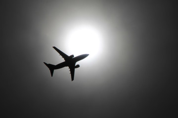 Airplane in the sun