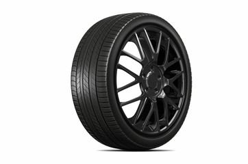 3d rendering Car tires isolated on white background.