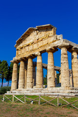 The greek Temple of Athena. Paestum, Italy
