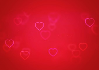 valentines day background with hearts