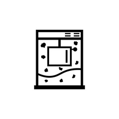 Popcorn machine black icon. Clipart image isolated on white background