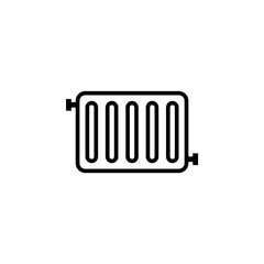 Heating radiator outline icon. Clipart image isolated on white background