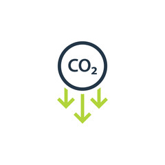 CO2 reduction icon. Clipart image isolated on white background