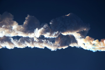 Chelyabinsk meteorite. Cosmic body.