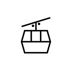 Ski lift icon. Clipart image isolated on white background