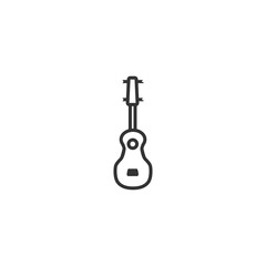 Guitar icon. Music tool symbol. Logo design element