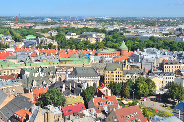 Fototapeta na wymiar Top-view of Riga
